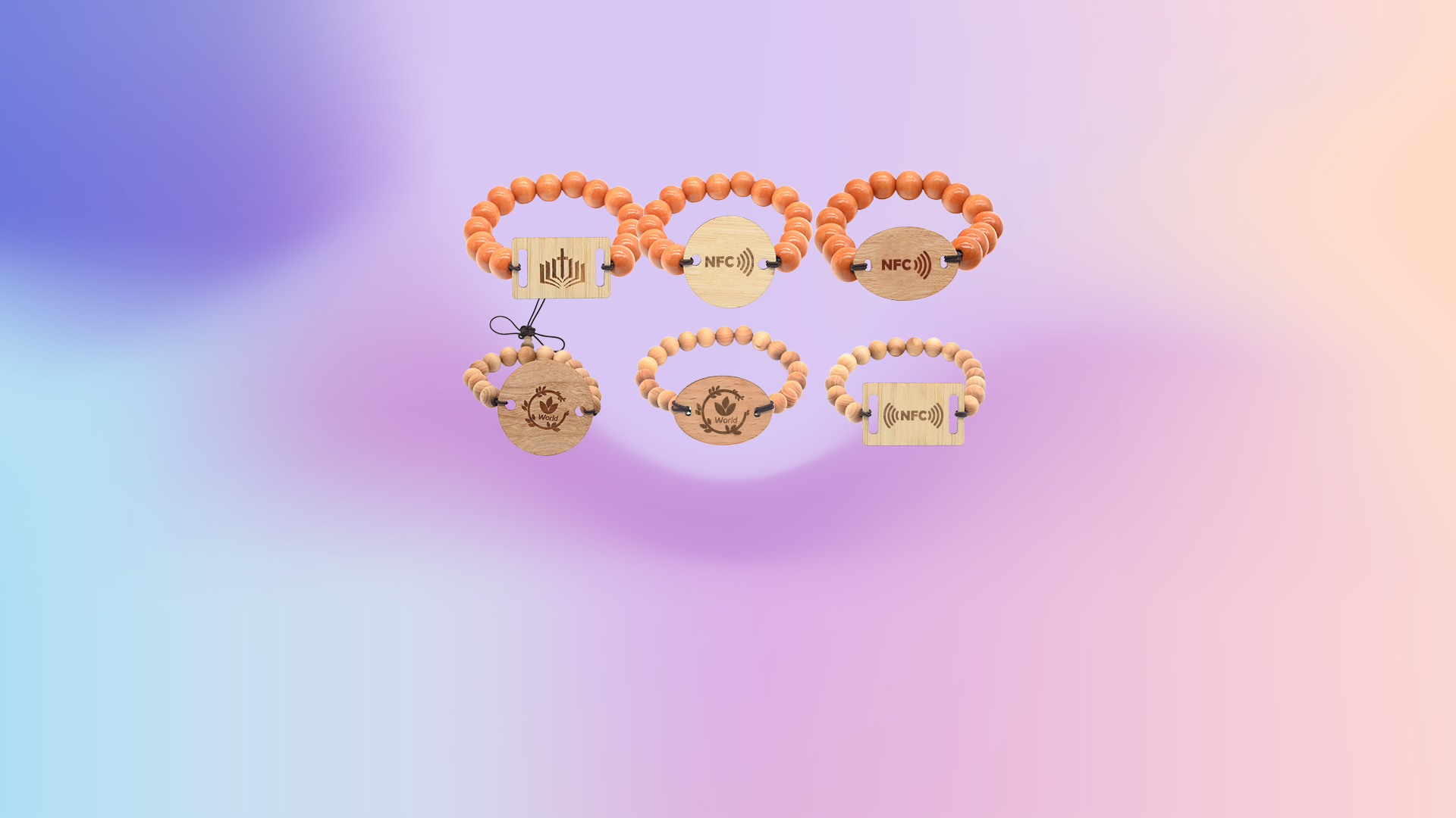 至尊国际集团RFID智能木卡工厂专业定制NFC木珠手环珠子木卡RFID非标织唛木卡源头厂家